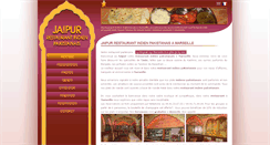 Desktop Screenshot of jaipur-restaurant-marseille.com